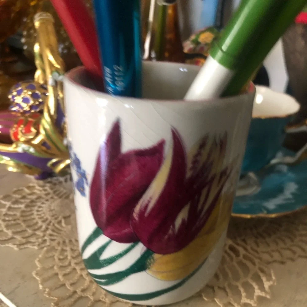 Vintage Ceramic Pencil Cup